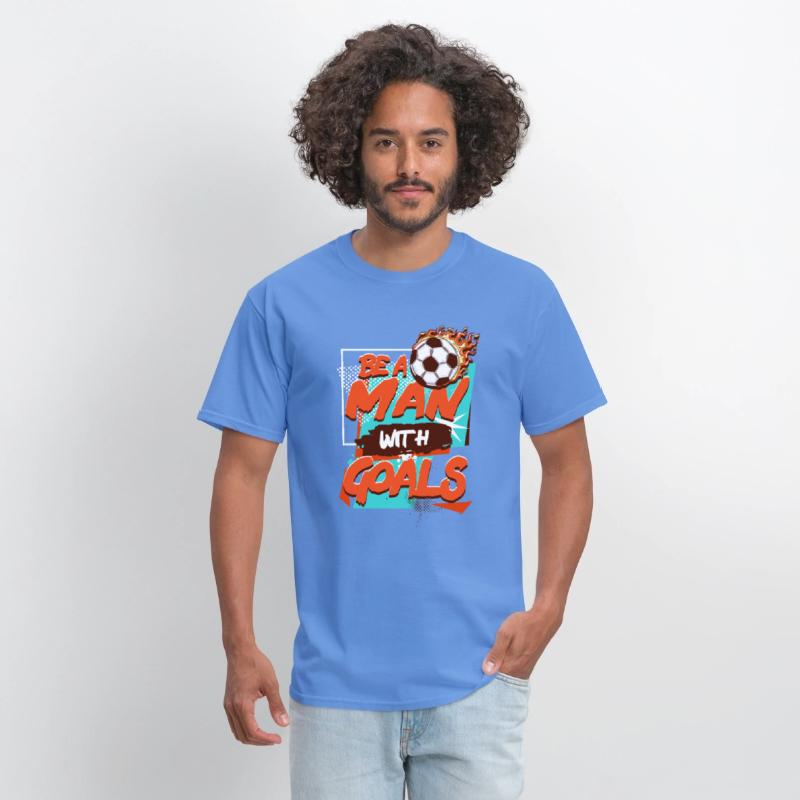 Be a Man With Goals Blazing Ball Football Sports