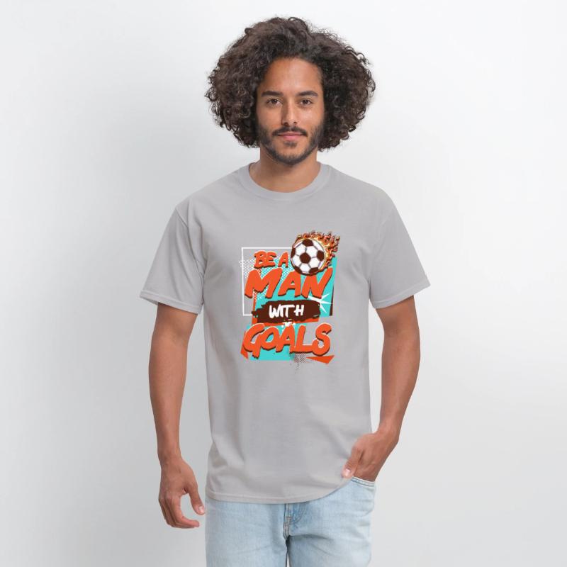 Be a Man With Goals Blazing Ball Football Sports