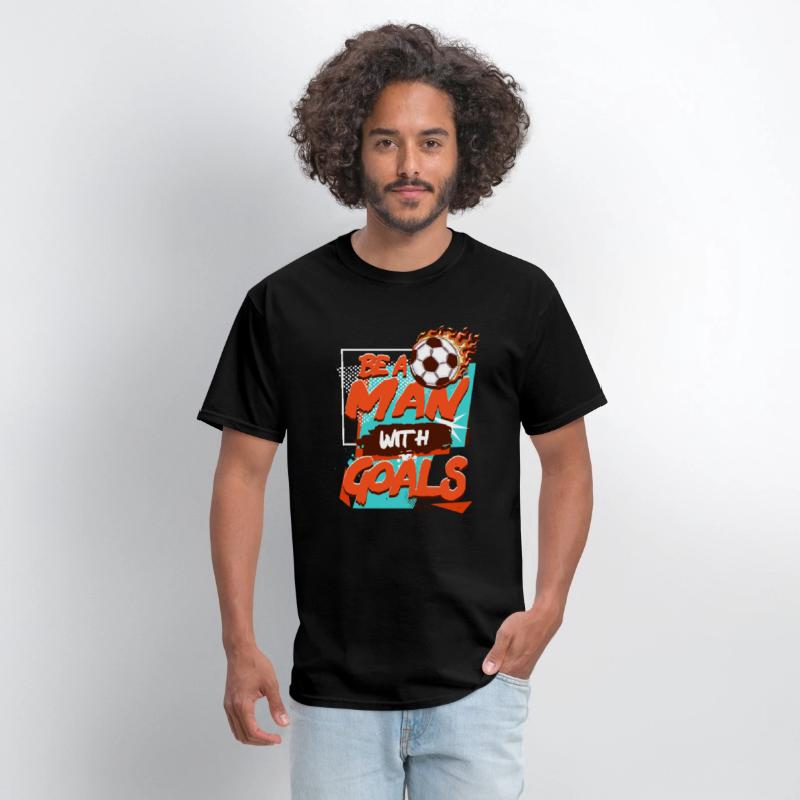 Be a Man With Goals Blazing Ball Football Sports