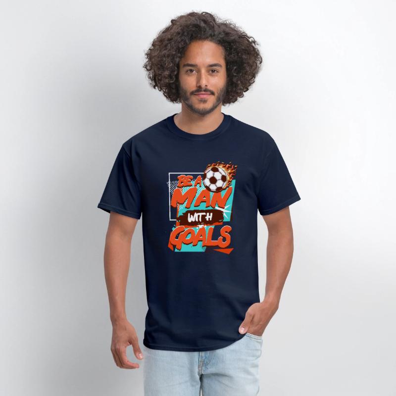 Be a Man With Goals Blazing Ball Football Sports