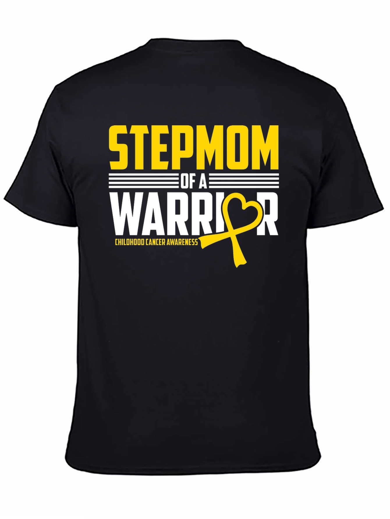 Stepmom Warrior Childhood Cancer Awareness T-Shirt