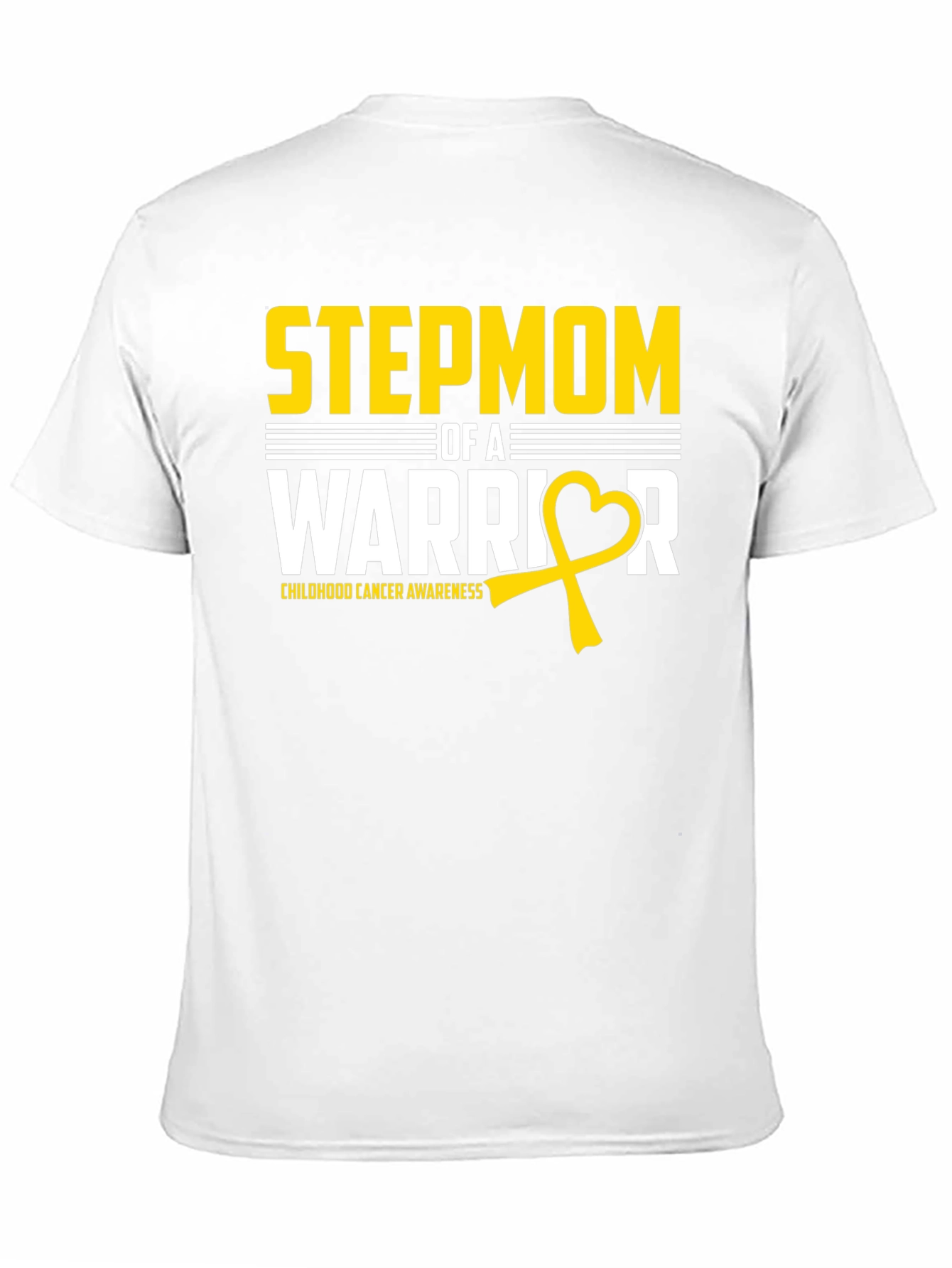 Stepmom Warrior Childhood Cancer Awareness T-Shirt