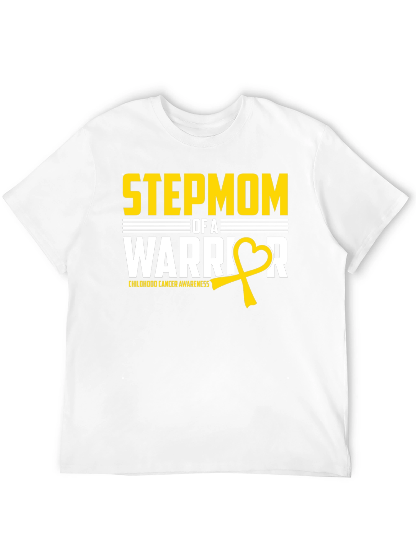 Stepmom Warrior Childhood Cancer Awareness T-Shirt