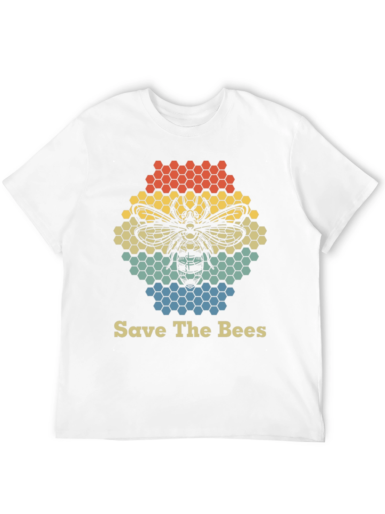Save the Bees Graphic T-Shirt Honeycomb Bee Lover Tee