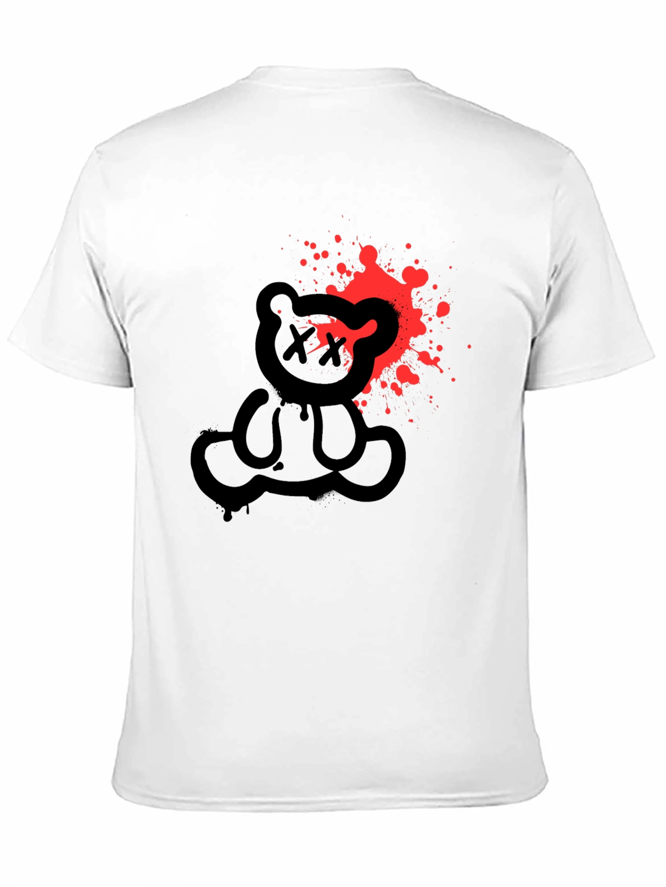 Edgy Bear Graphic Tee - Mens Black T-Shirt