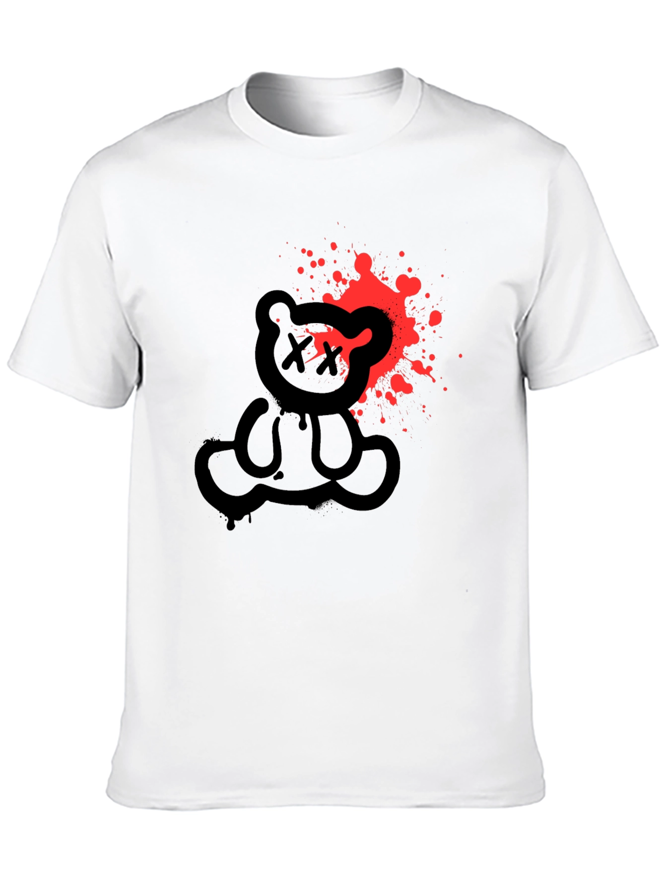 Edgy Bear Graphic Tee - Mens Black T-Shirt