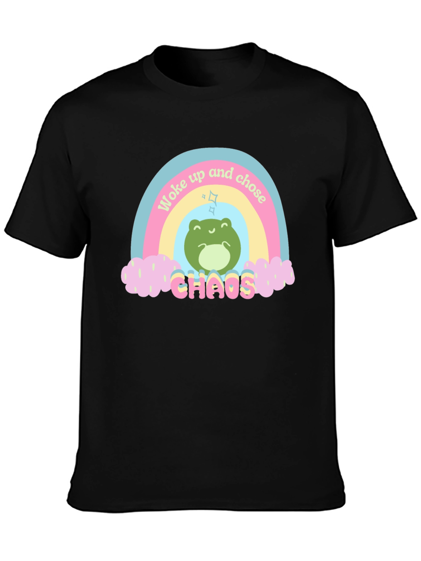 Woke Up and Chose Chaos Frog Graphic T-Shirt