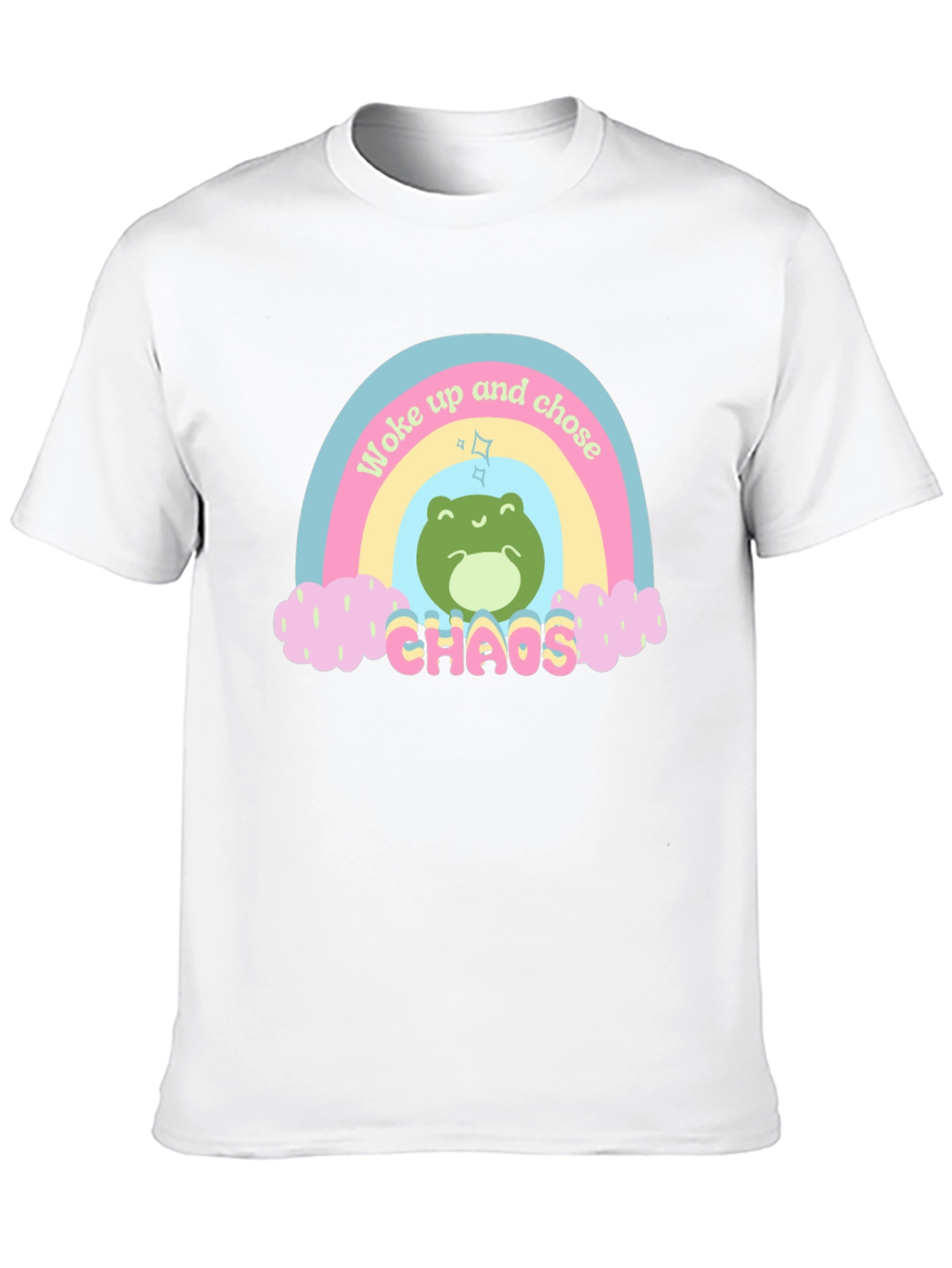 Woke Up and Chose Chaos Frog Graphic T-Shirt