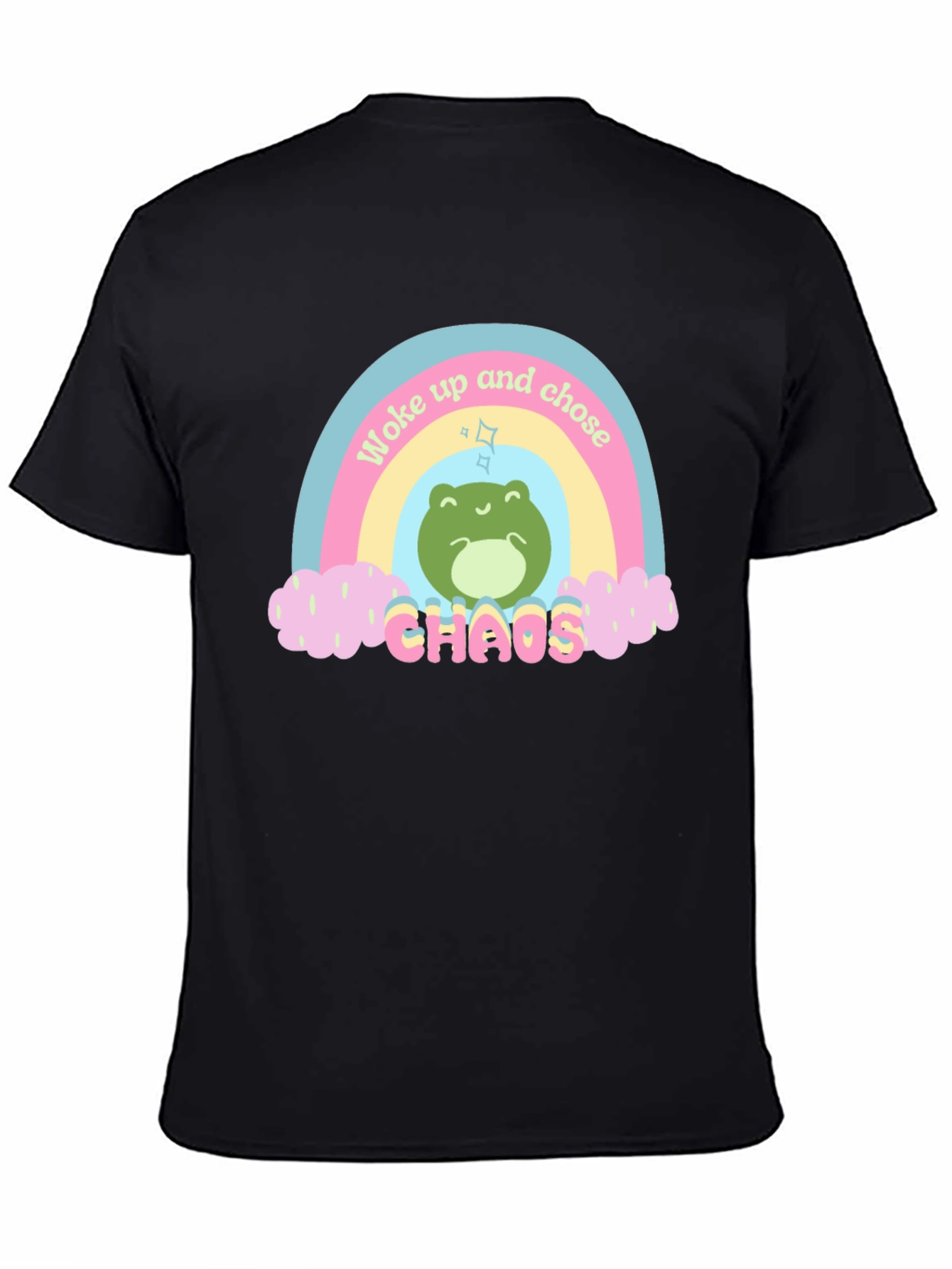 Woke Up and Chose Chaos Frog Graphic T-Shirt