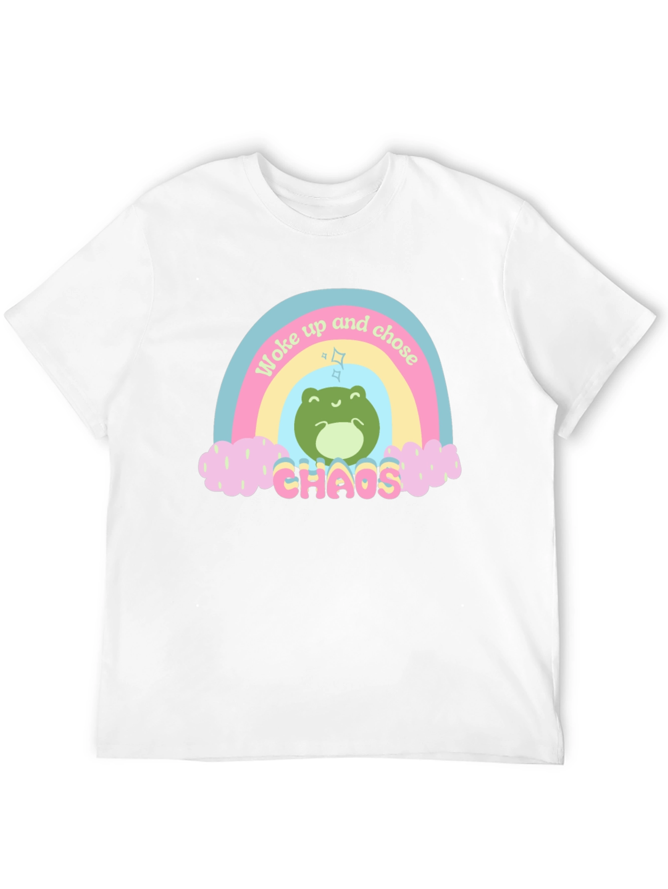 Woke Up and Chose Chaos Frog Graphic T-Shirt