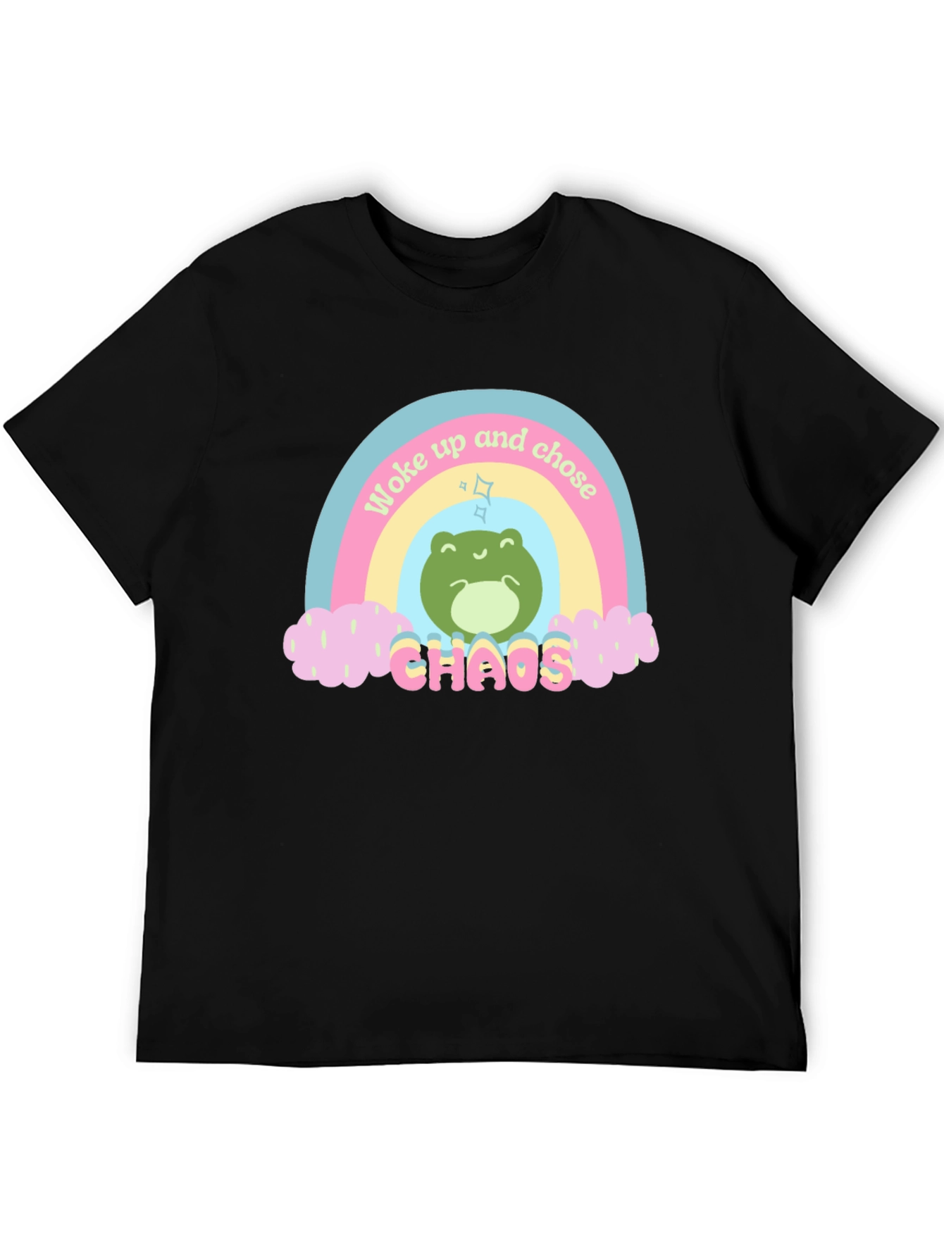Woke Up and Chose Chaos Frog Graphic T-Shirt