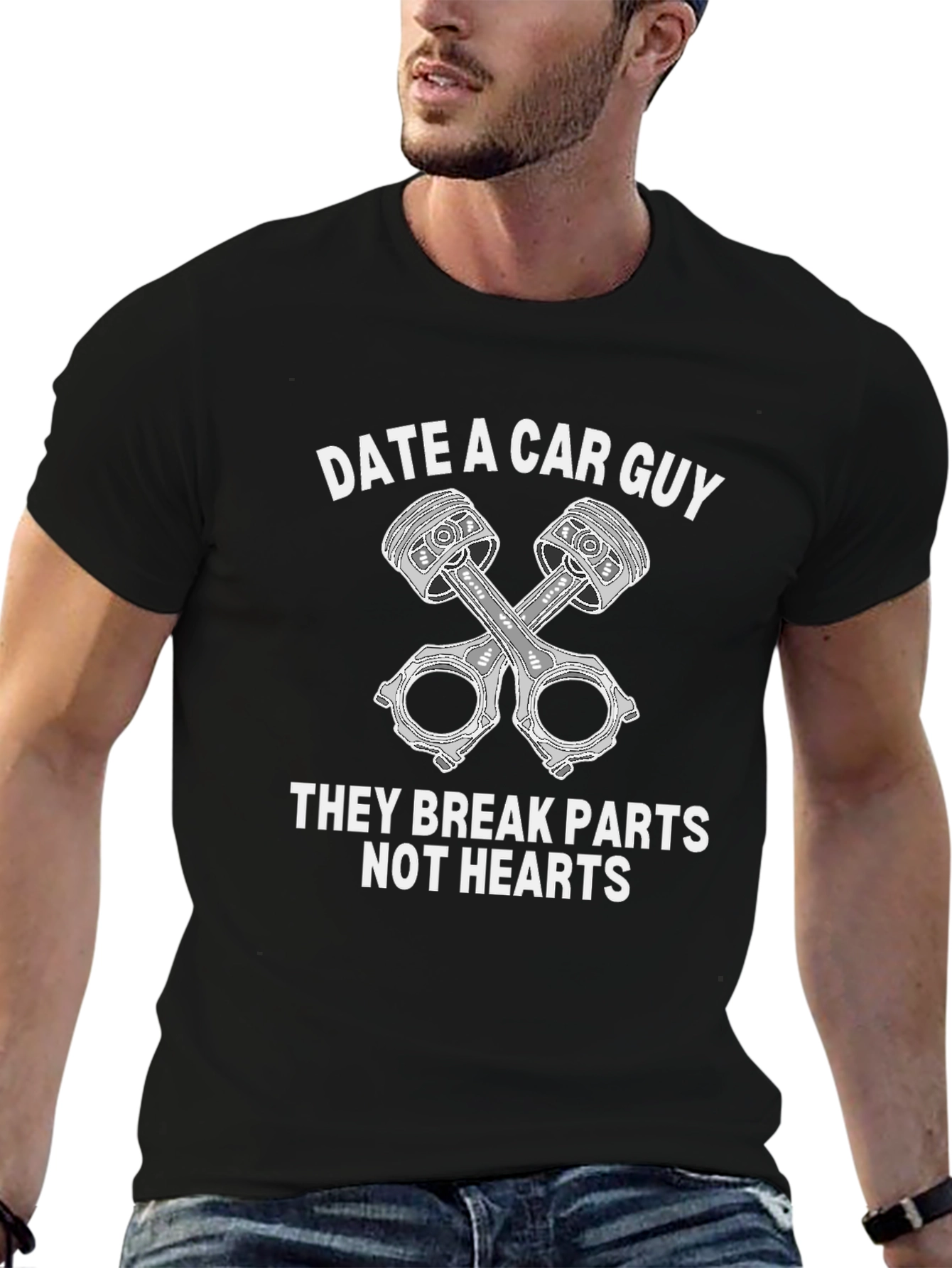 Date a Car Guy T-Shirt - Parts Not Hearts