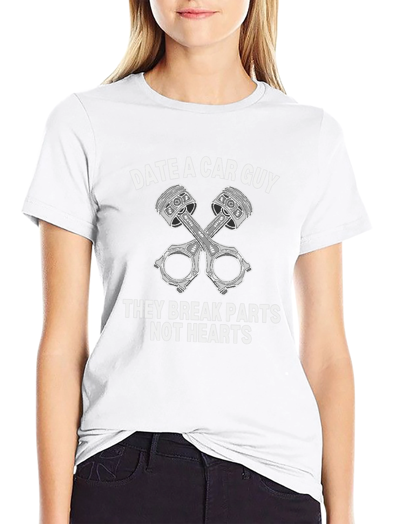 Date a Car Guy T-Shirt - Parts Not Hearts