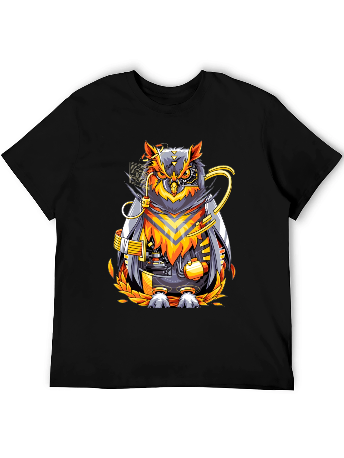 Cyberpunk Owl Graphic T-Shirt