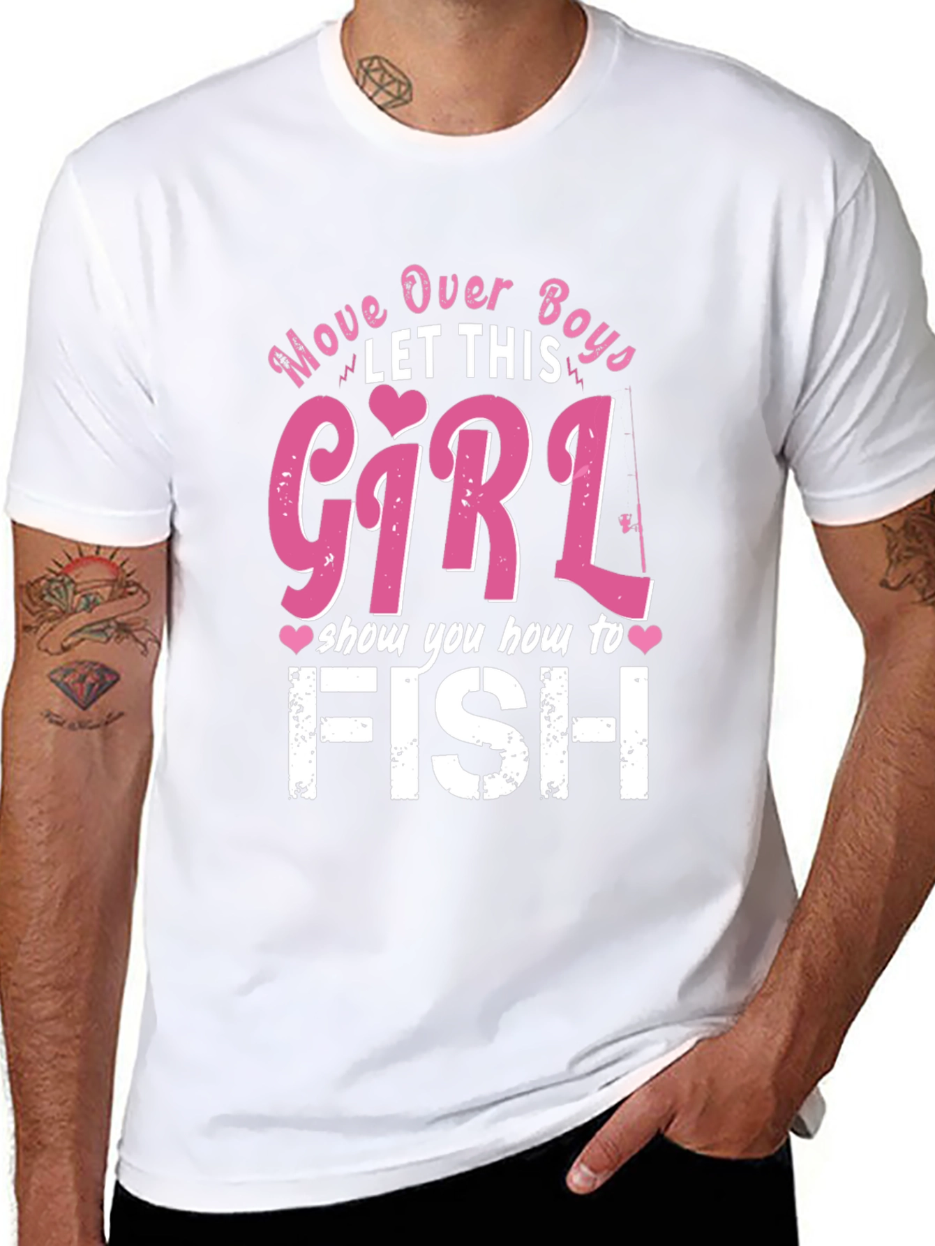 Move Over Boys Girl Fishing T-Shirt