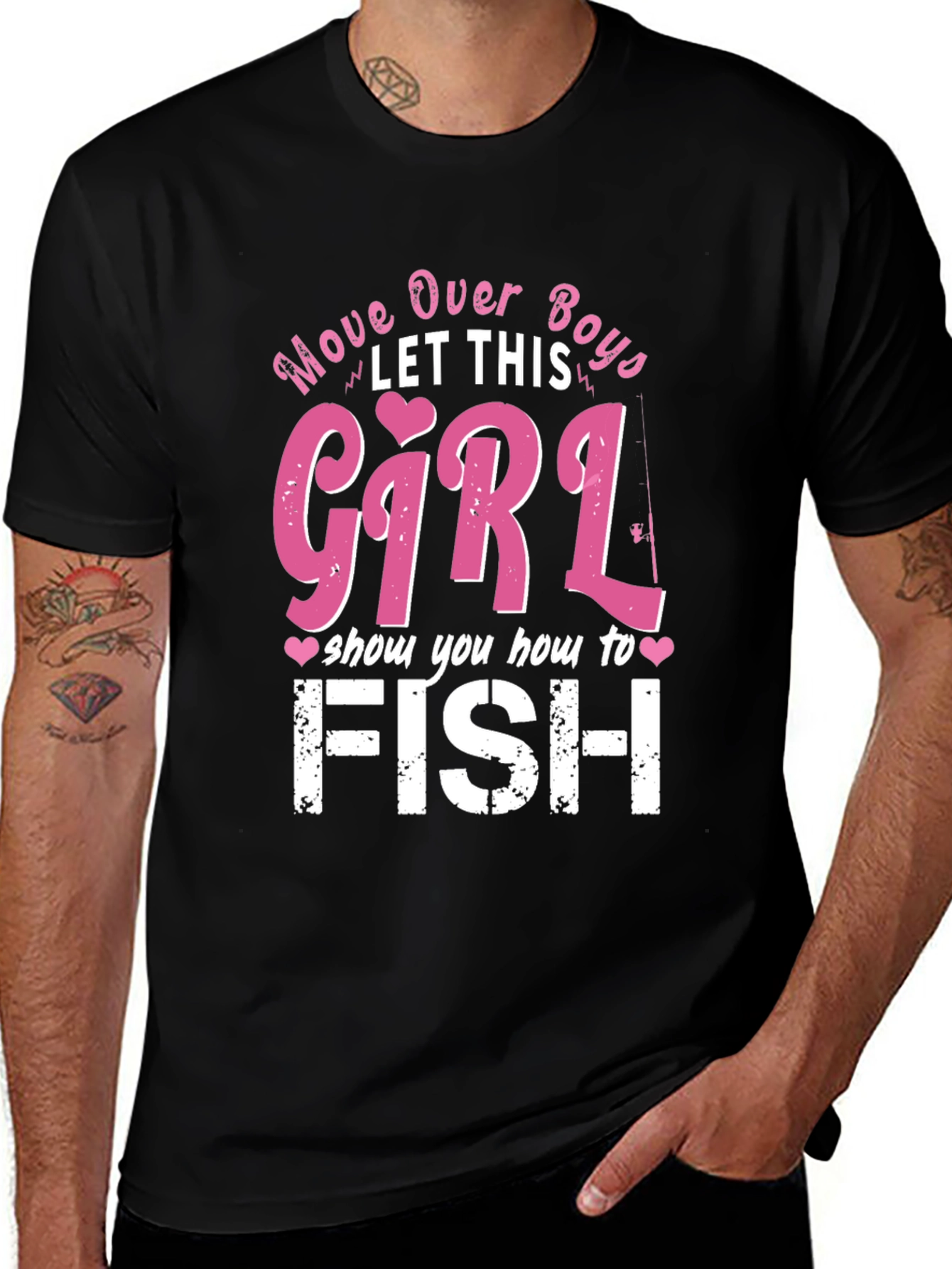 Move Over Boys Girl Fishing T-Shirt