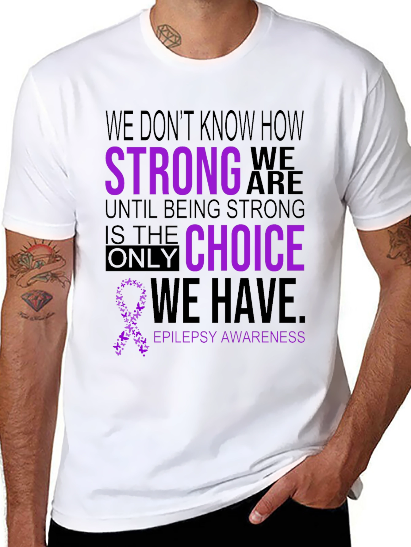 Epilepsy Awareness T-Shirt - Be Strong