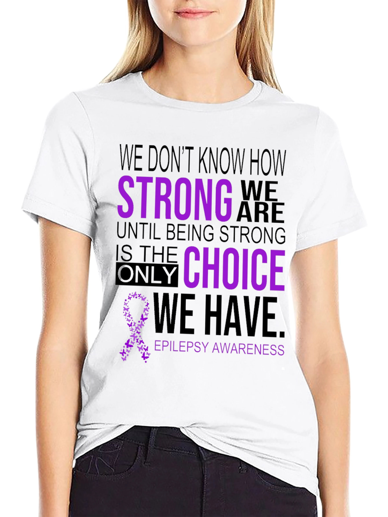 Epilepsy Awareness T-Shirt - Be Strong