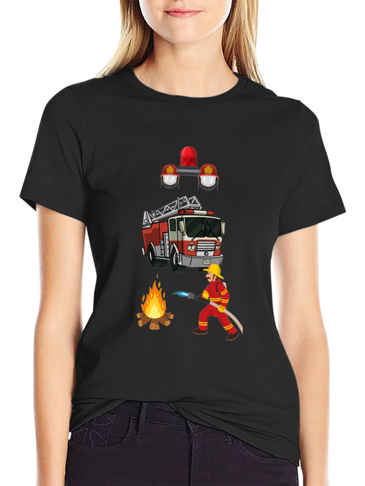 Firefighter Graphic Tee - Heroic Design