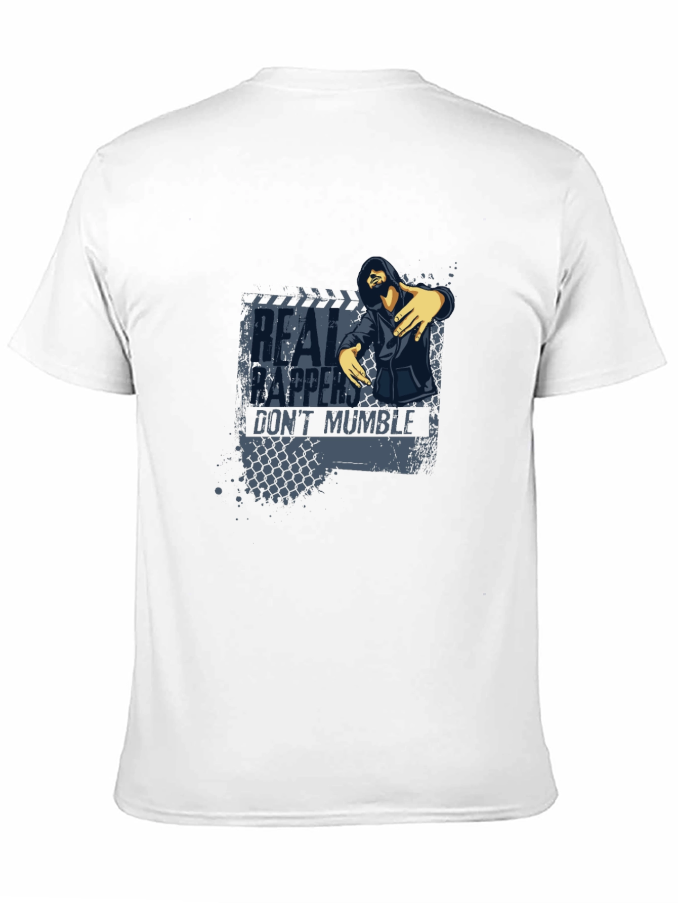 Real Rappers Graphic Print Black T-Shirt