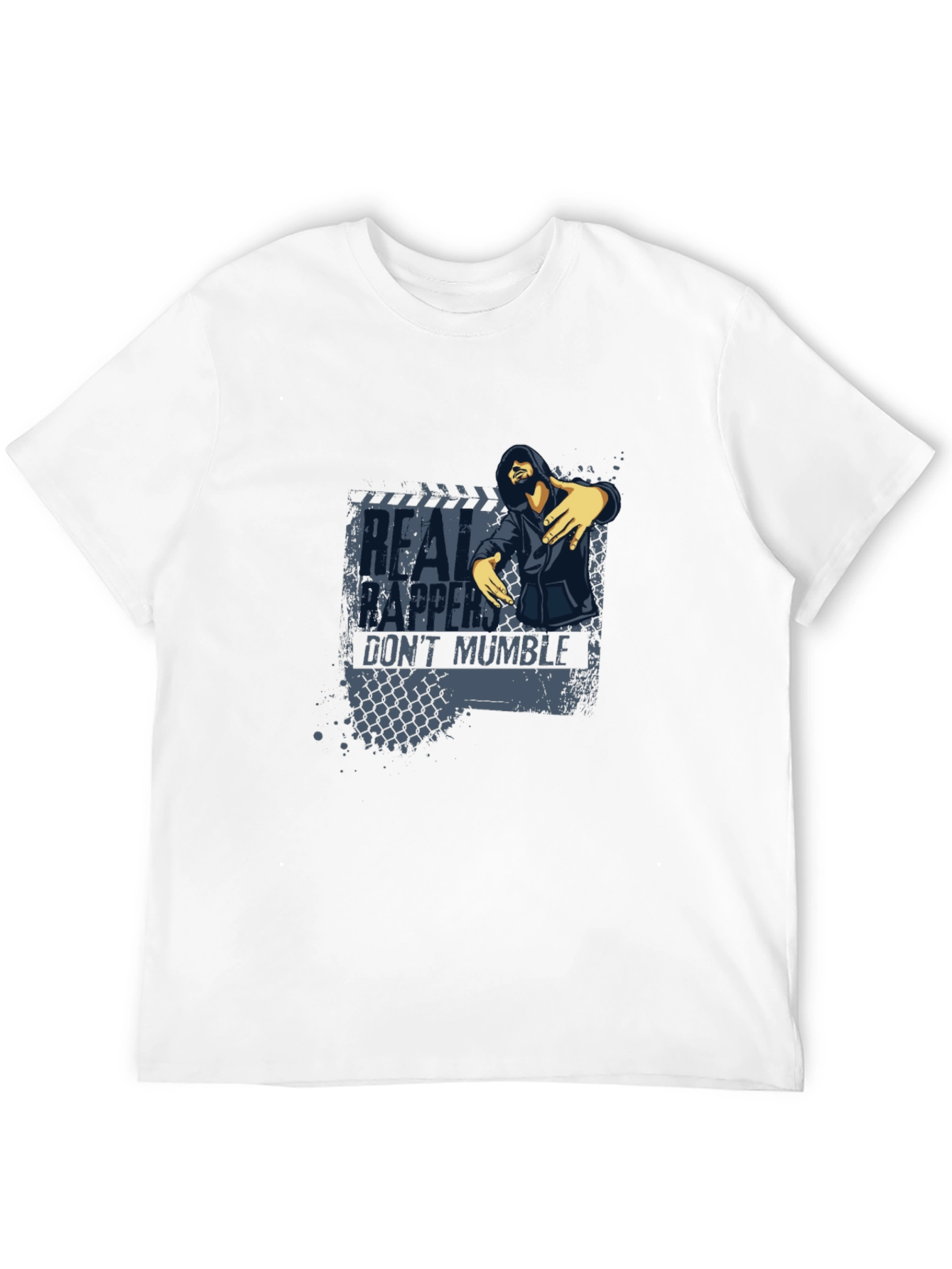 Real Rappers Graphic Print Black T-Shirt