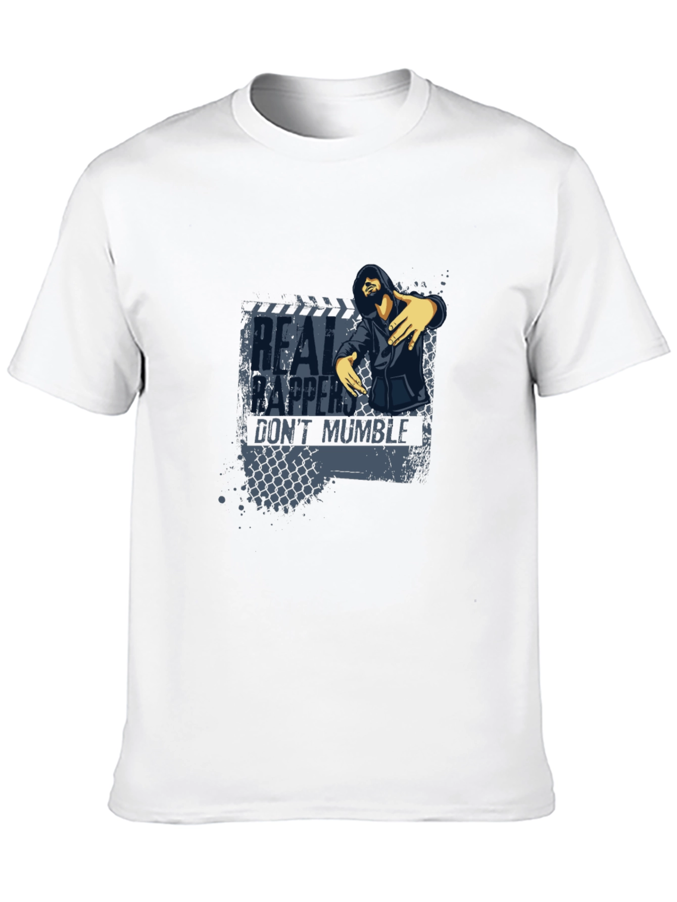 Real Rappers Graphic Print Black T-Shirt