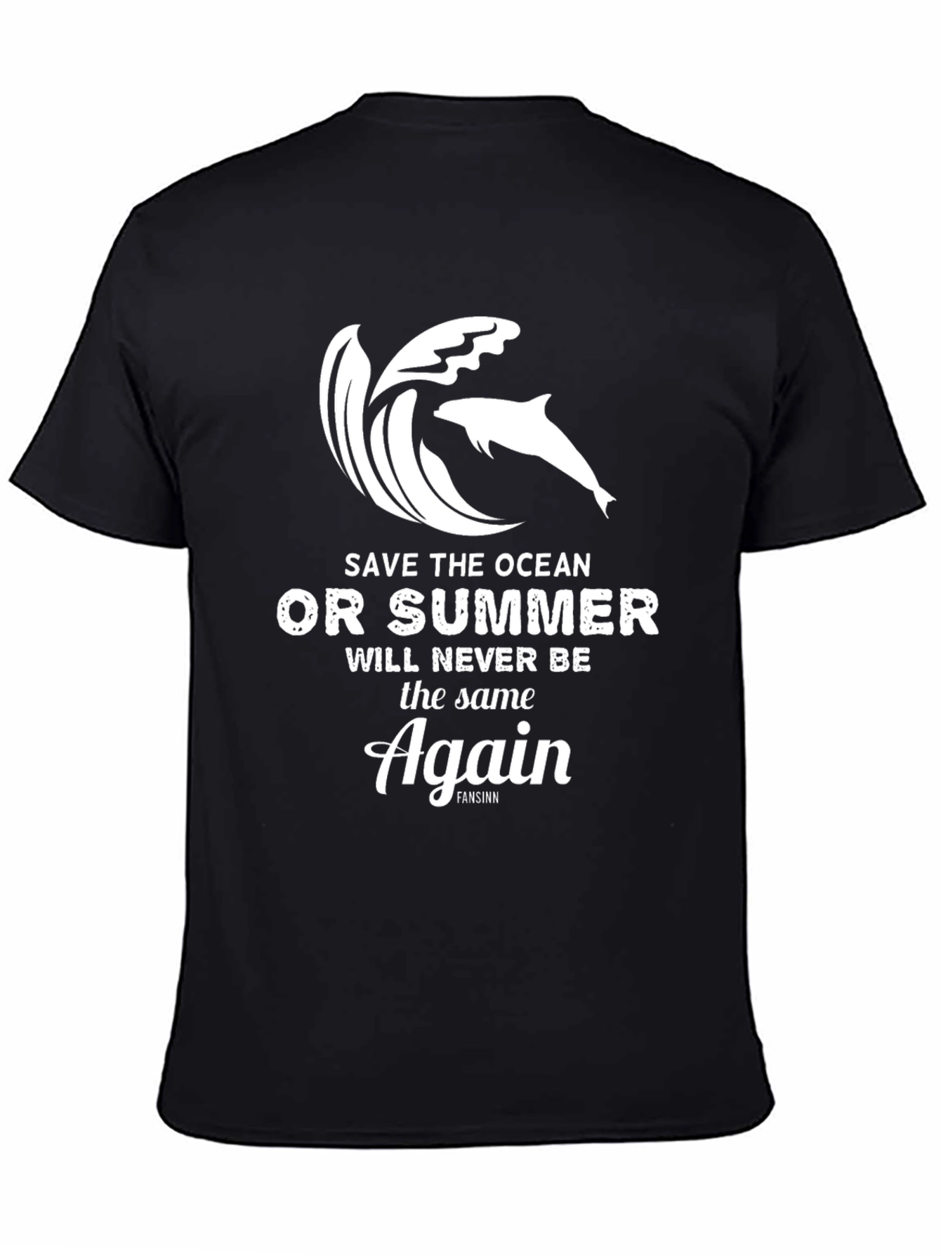 Save the Ocean Graphic Tee - Black