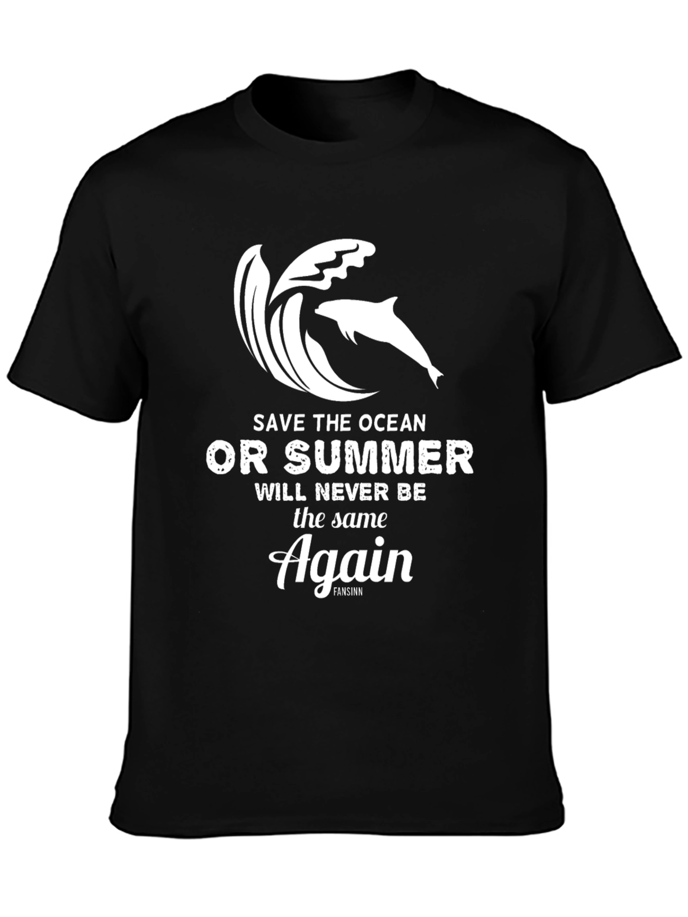 Save the Ocean Graphic Tee - Black