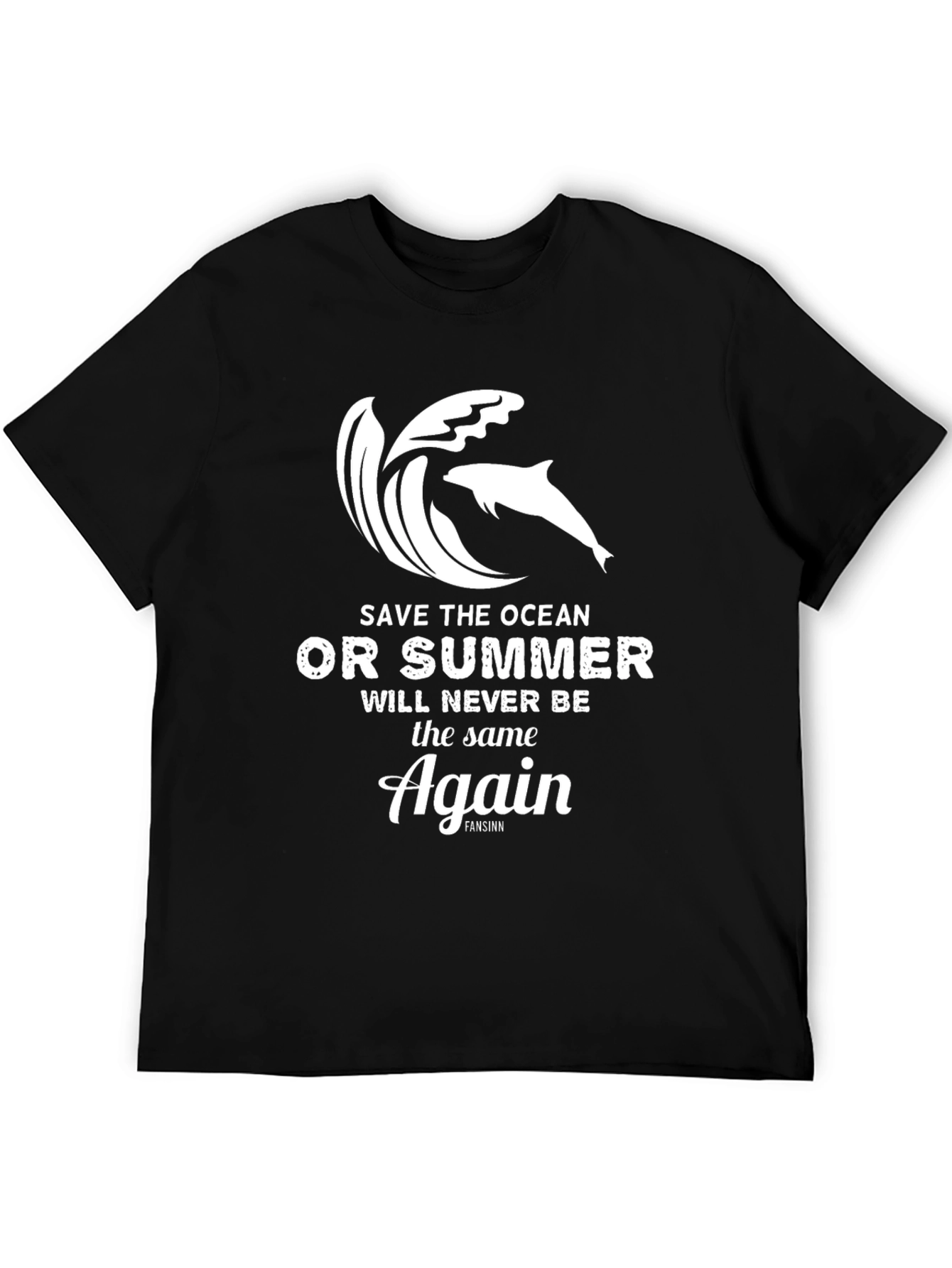 Save the Ocean Graphic Tee - Black