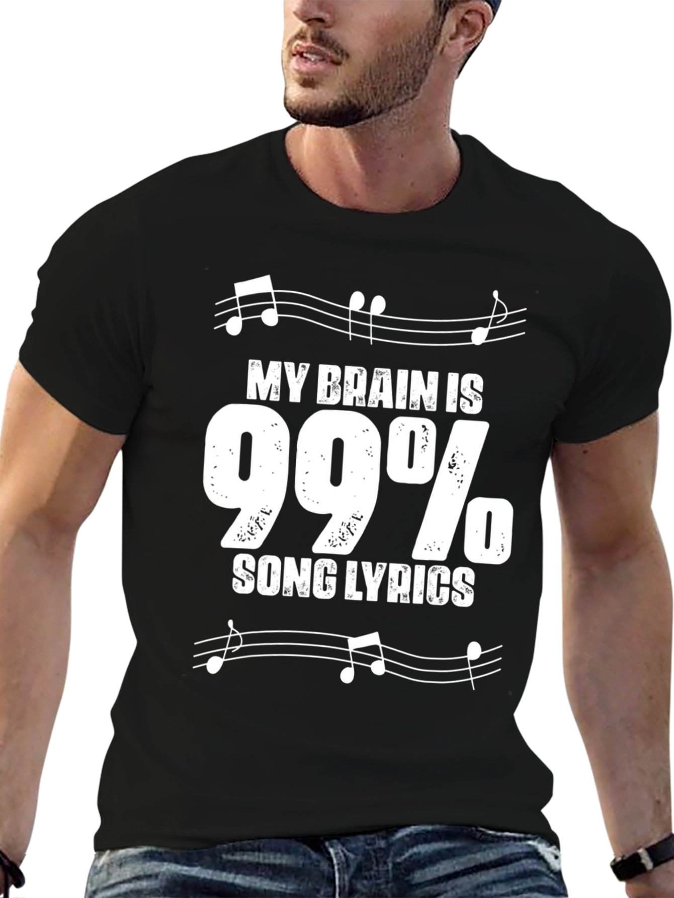 Funny Song Lyrics T-Shirt - My Brain is 99%