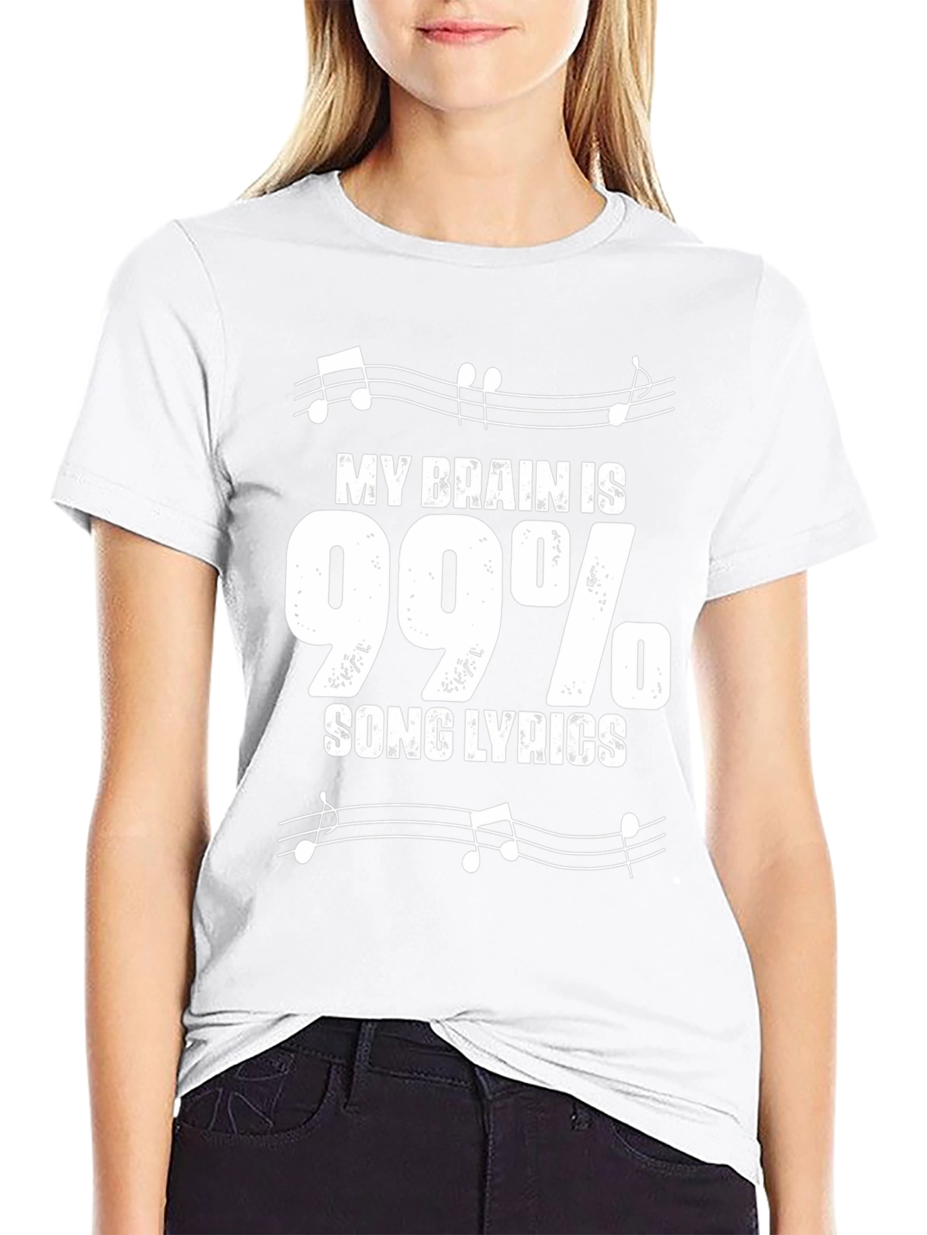 Funny Song Lyrics T-Shirt - My Brain is 99%
