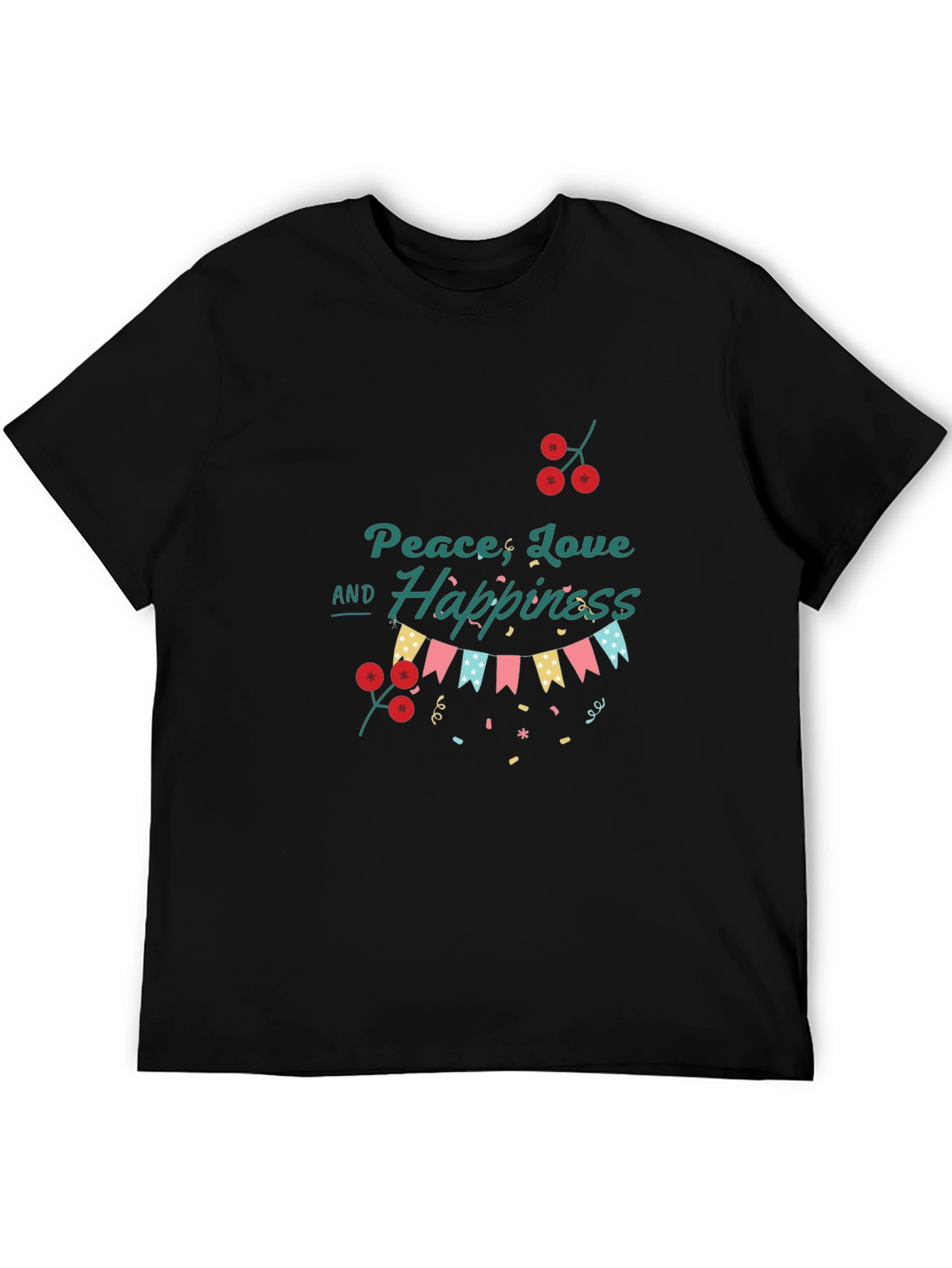 Peace Love and Happiness Graphic T-Shirt