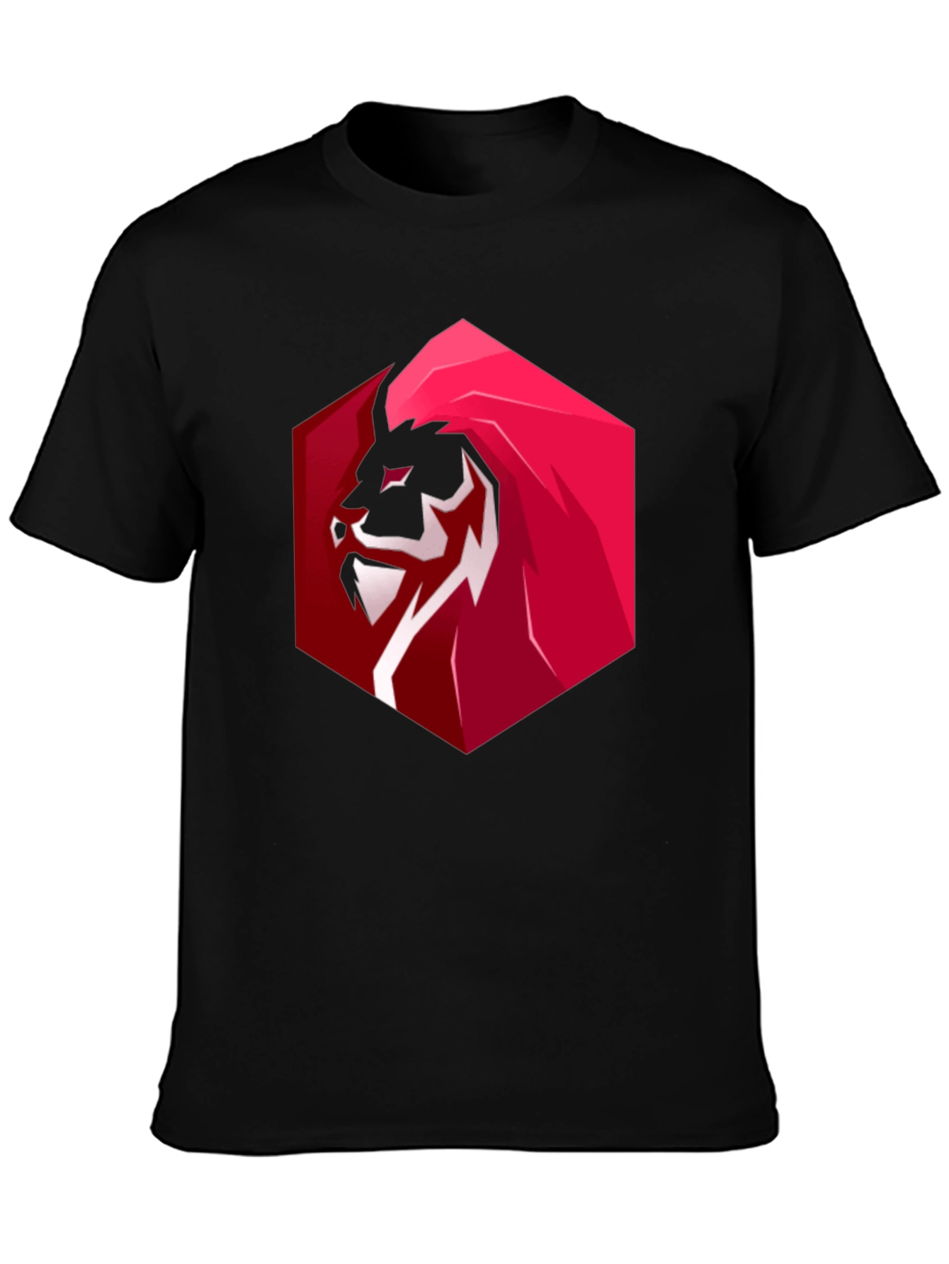 Bold Lion Graphic Tee - Premium Black T-Shirt