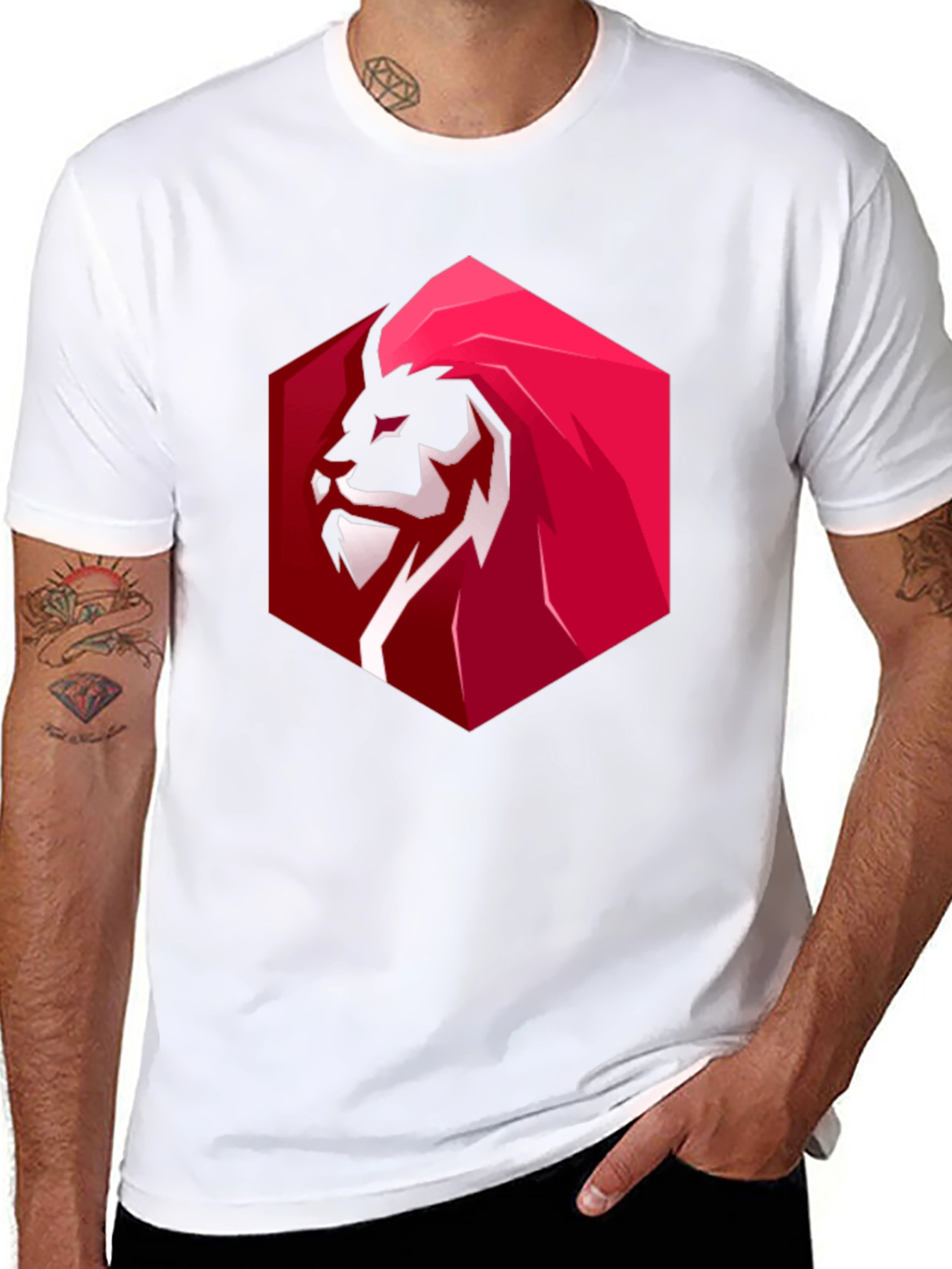 Bold Lion Graphic Tee - Premium Black T-Shirt
