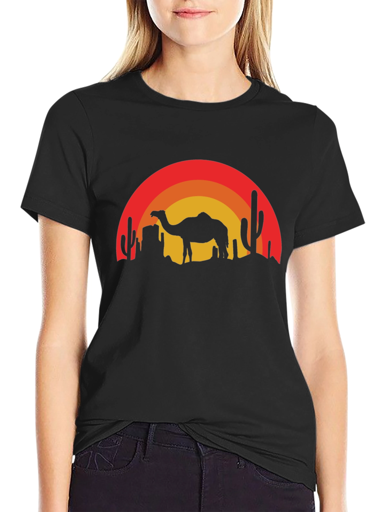 Desert Camel Sunset T-Shirt