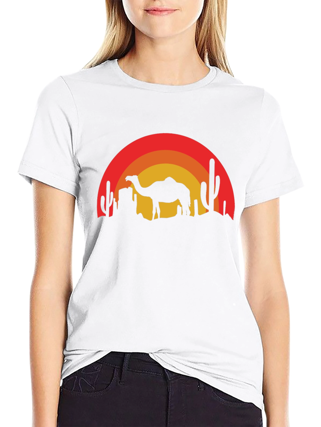 Desert Camel Sunset T-Shirt