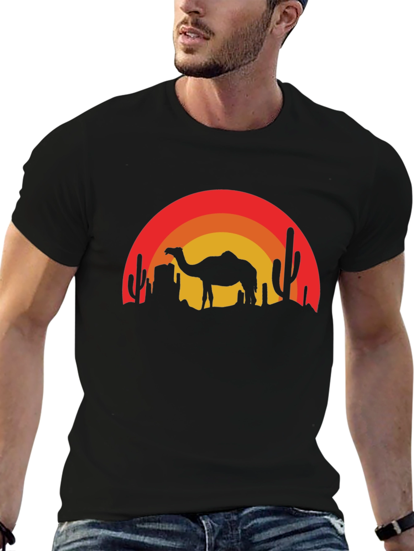 Desert Camel Sunset T-Shirt
