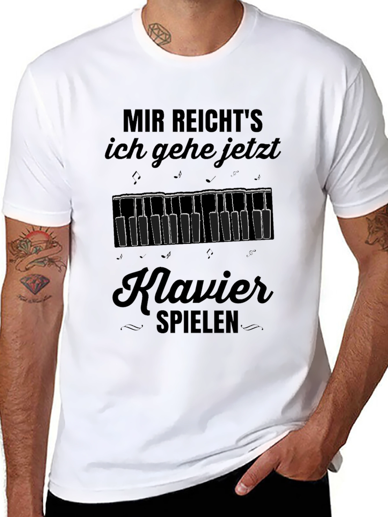 Funny German Klavier Spielen Piano T-Shirt