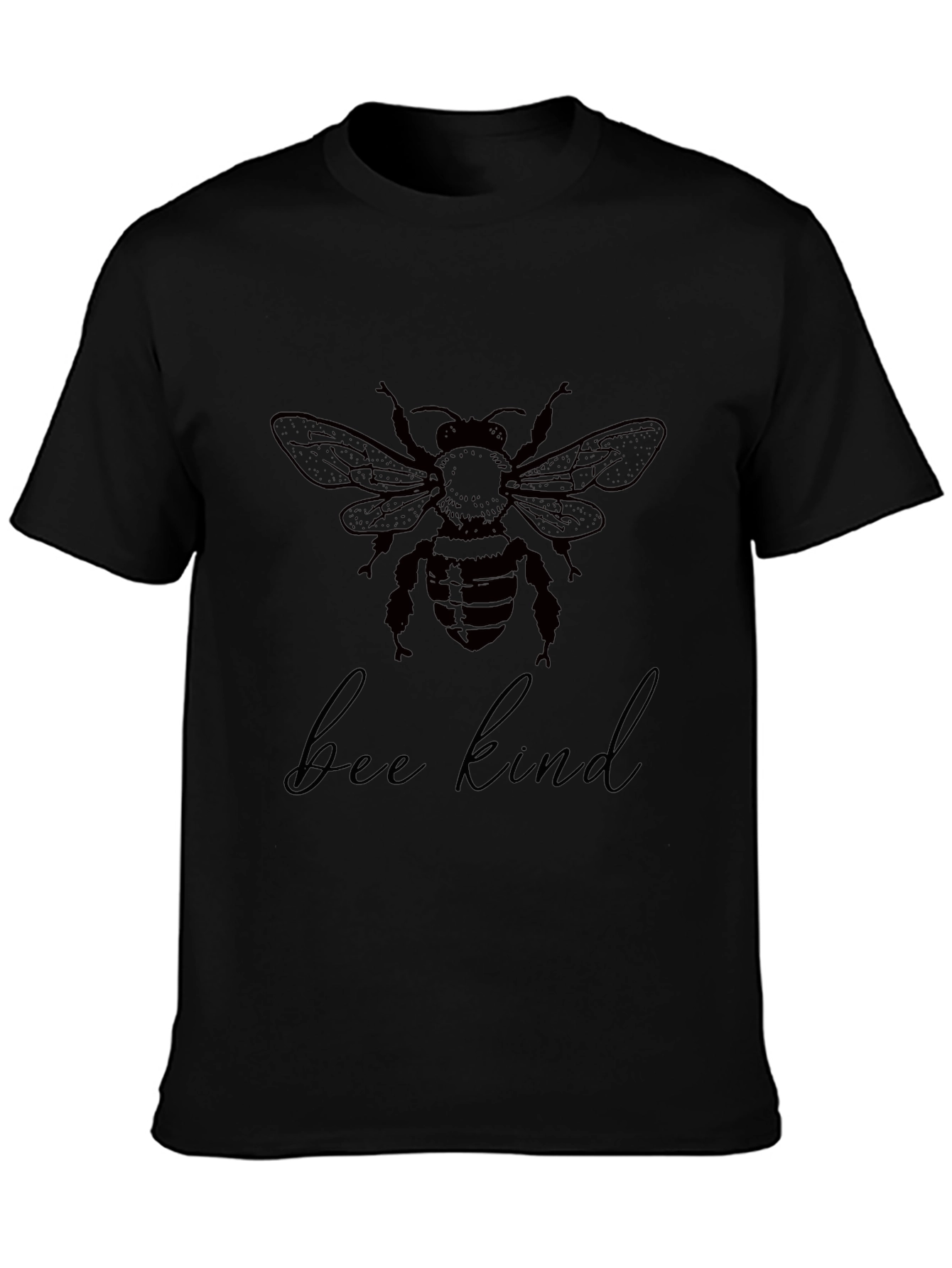 Bee Kind Graphic T-Shirt - Black Casual