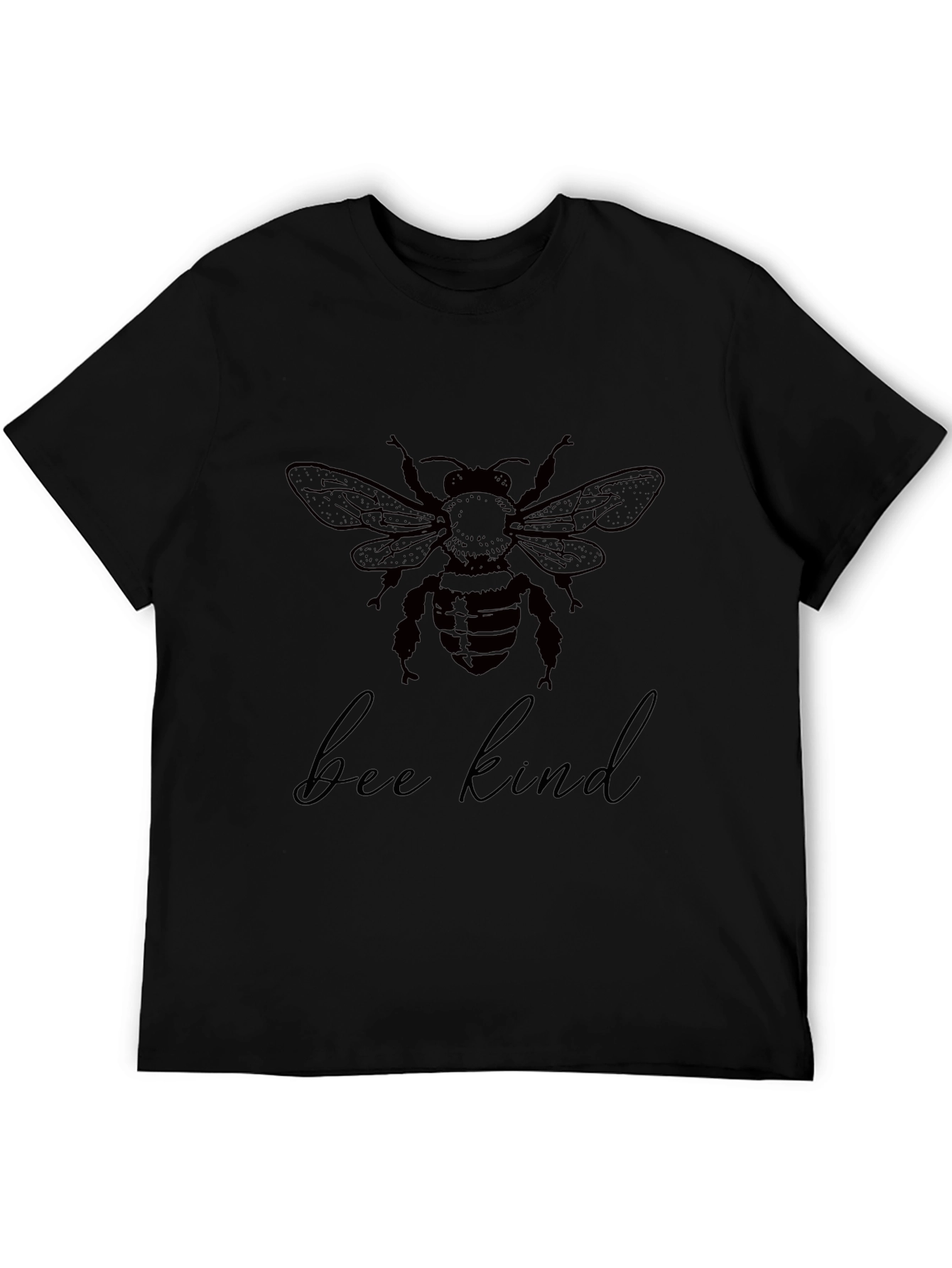 Bee Kind Graphic T-Shirt - Black Casual
