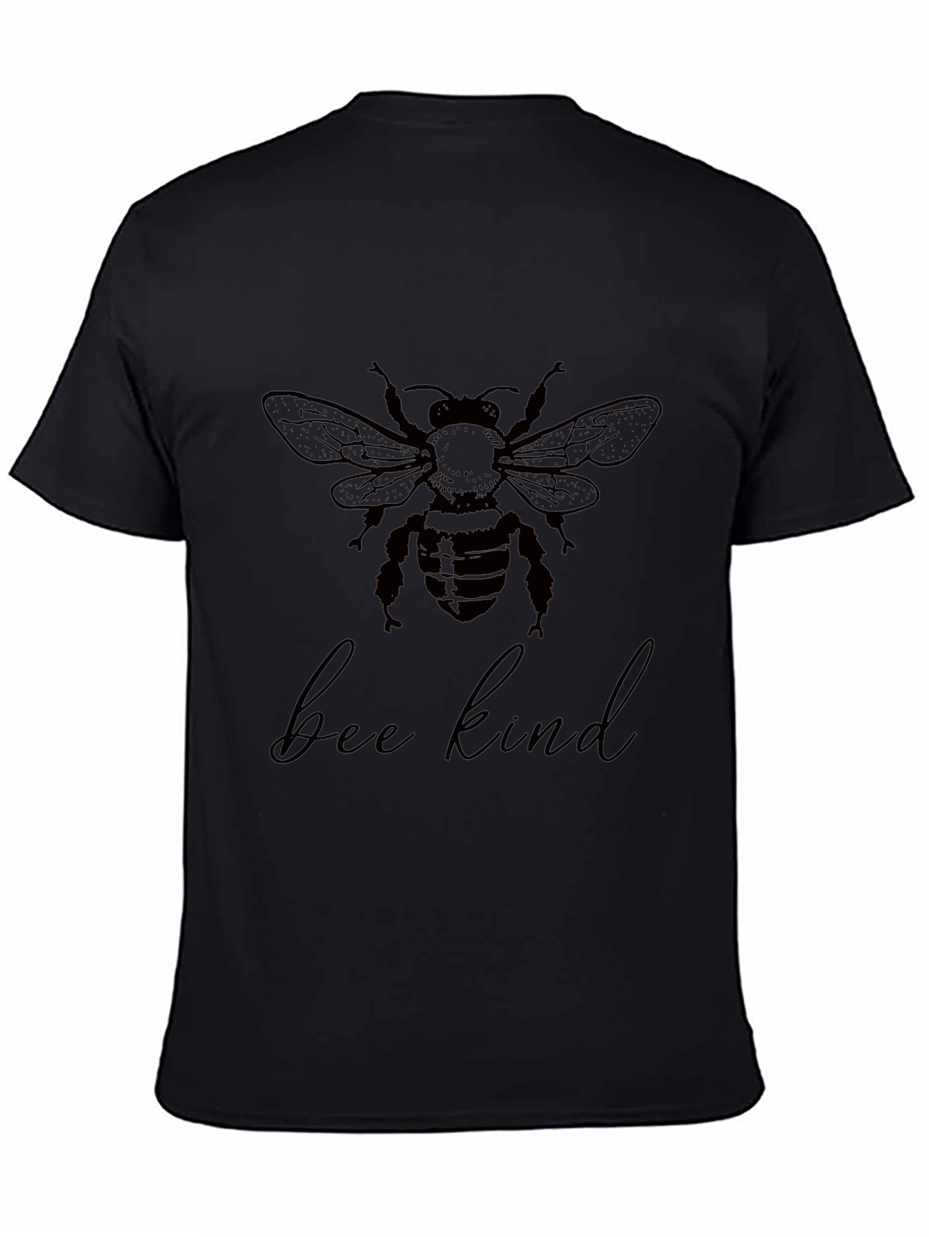 Bee Kind Graphic T-Shirt - Black Casual