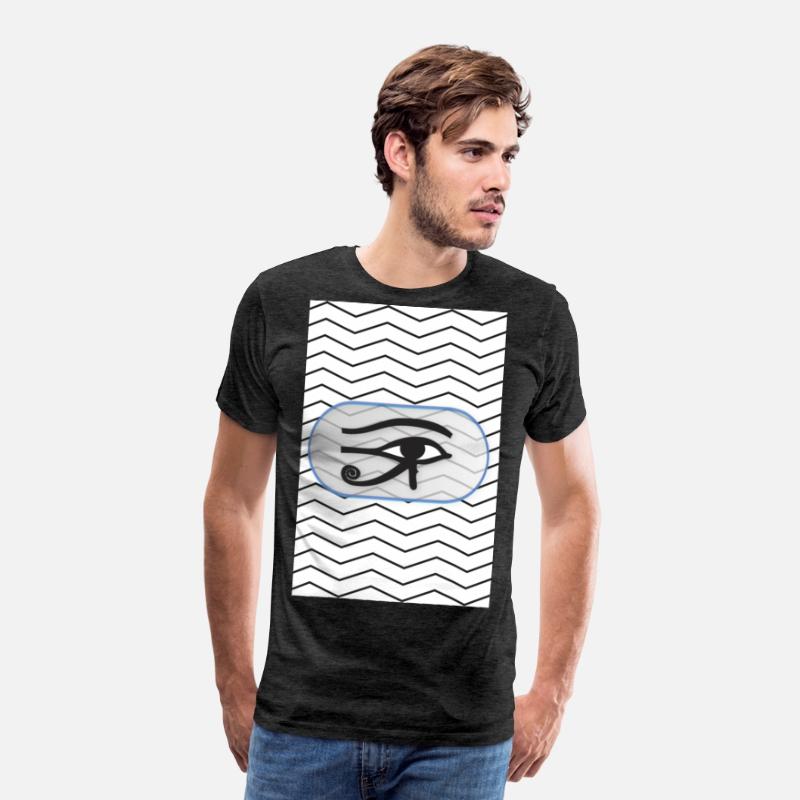 black and white lines with eye of Horus