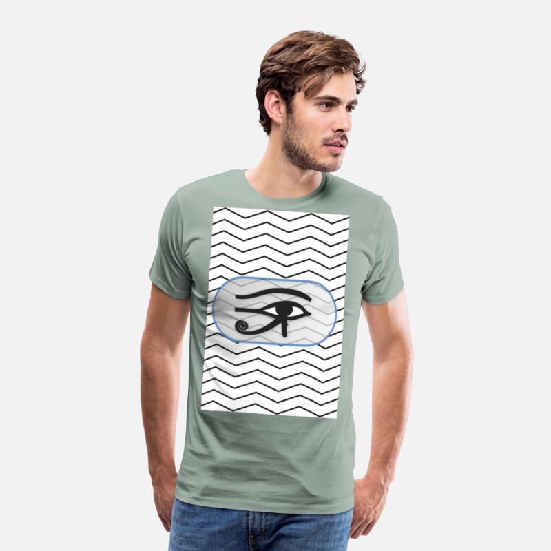black and white lines with eye of Horus