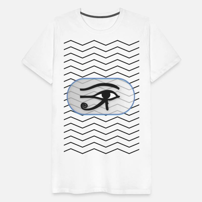 black and white lines with eye of Horus