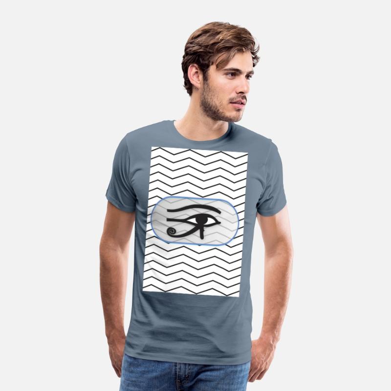 black and white lines with eye of Horus