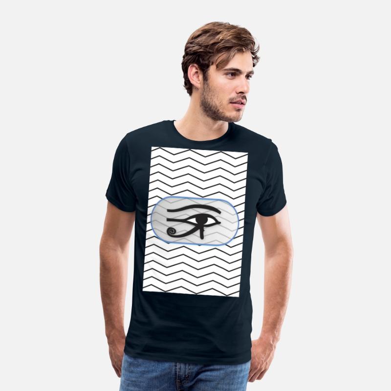 black and white lines with eye of Horus