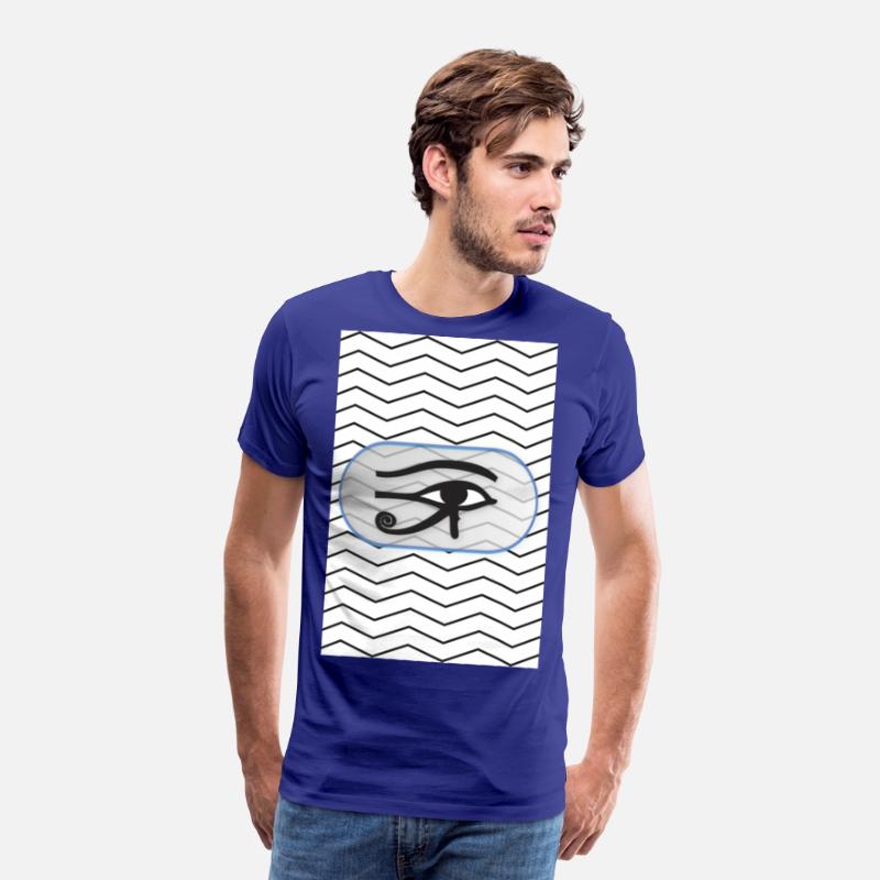 black and white lines with eye of Horus
