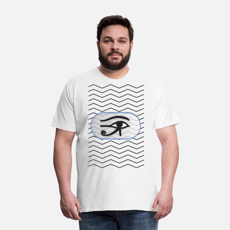 black and white lines with eye of Horus