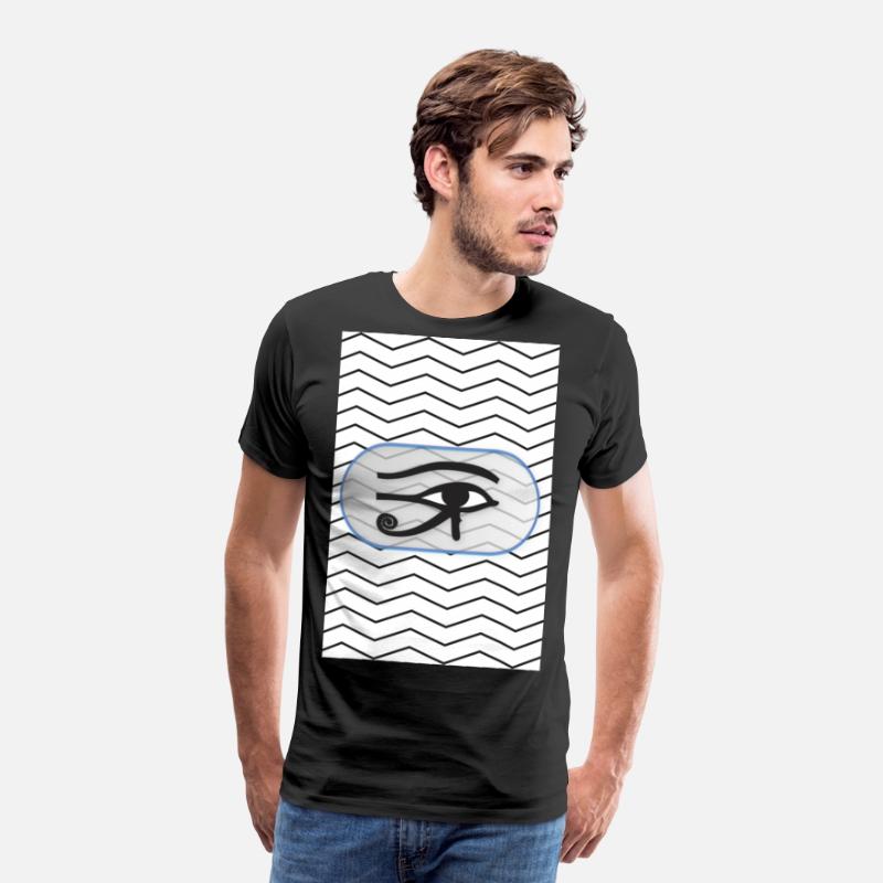 black and white lines with eye of Horus
