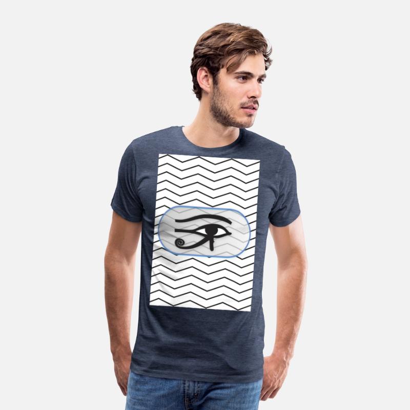 black and white lines with eye of Horus